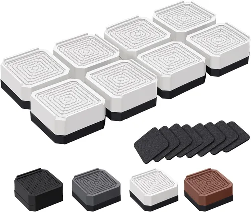 Vista 12 de ANNKUT Elevadores de cama y elevadores de muebles, bloques de elevación ajustables resistentes para sofás, escritorios y sillas, elevan 1.5