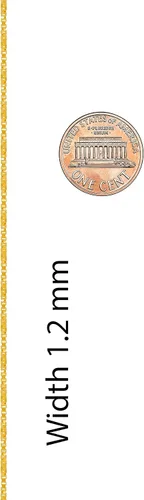 Vista 5 de LIFETIME JEWELRY Tobillera de cadena de caja trenzada para mujeres y hombres, chapada en oro real de 24 quilates, Metal, no aplica