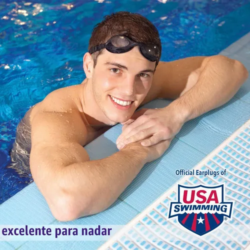 Vista 4 de Mack's AquaBlock - Tapones para los oídos de natación, 3 pares, impermeables, reutilizables, de silicona, para nadar, para bucear, ducharse