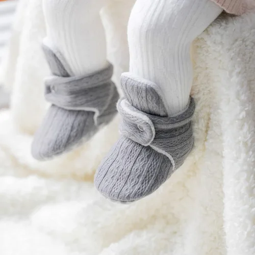 Vista 180 de Sawimlgy - Botines de algodón antideslizantes para recién nacido, con agarre, para cuna o para el invierno