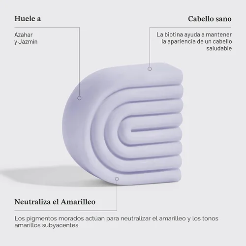Vista 8 de Kitsch Acondicionador tonificante morado para rubios y cabello teñido - Barra de acondicionador para mujeres y hombres - Con biotina para fortalecer