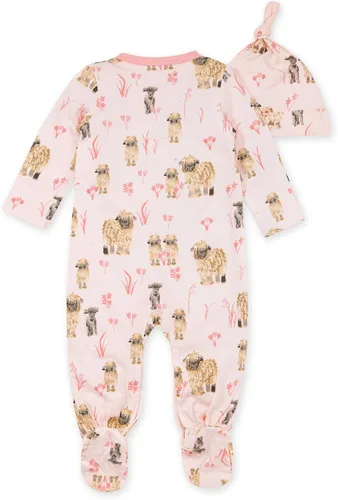 Vista 2 de Burt's Bees Baby Mameluco para bebé, 100% algodón orgánico, de una sola pieza, Feeling Sheepish, 3 meses