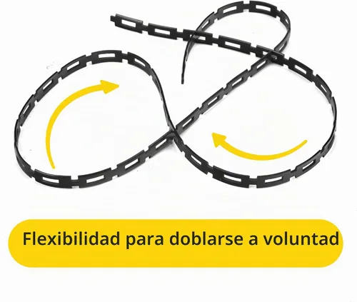 Vista 4 de CODREE 50 pies de correa de plástico con candado de cadena para árbol - Correas ajustables de soporte de árbol de 1/2 pulgada de ancho para estacar