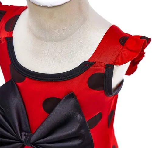 Vista 4 de Traje de baño Lito Angels Niñas Mariquita Lunares Traje de baño Traje de baño Traje de baño de una pieza