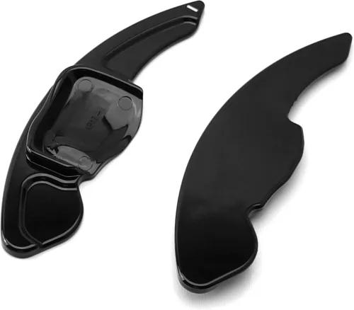 Vista 5 de iJDMTOY Extensiones de paleta grandes con acabado negro brillante compatibles con Volkswagen MK6 Golf/GTI CC Tiguan Touareg Beetle Jetta (A6), etc