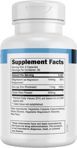Vista 7 de Transparent Labs ZMO - Constructor muscular para hombres y mujeres con zinc, glicinato de magnesio y polvo de ostras para la recuperación muscular