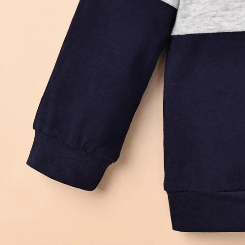 Vista 65 de Ropa de otoño e invierno para bebé, trajes de niño pequeño, sudadera de manga larga, sudadera de retazos y pantalones, 2 piezas, 12 meses a 5 años