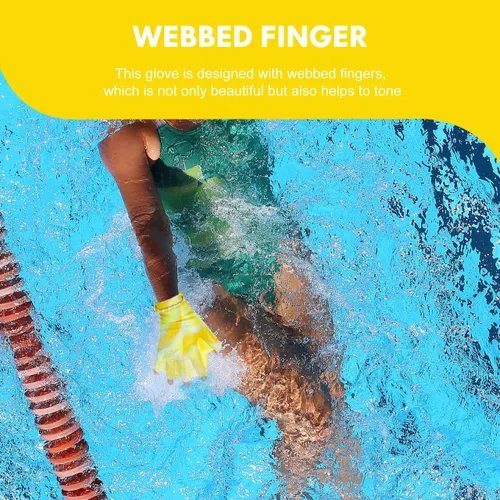 Vista 4 de Baluue 2 guantes de natación, guantes de natación acuática, para entrenamiento en agua, palmeados a mano, para hombres, mujeres, adultos