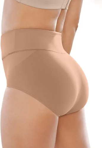Vista 2 de Leonisa Bragas de compresión adelgazantes de cintura alta, ropa interior con control de abdomen para mujer, Beige