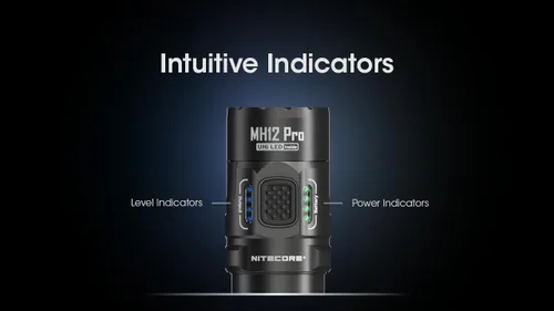 Vista 9 de Nitecore MH12 Pro Linterna Táctica, 3300 lúmenes de alto brillo, recargable por USB-C, de largo alcance, compacta, luz de servicio EDC con funda