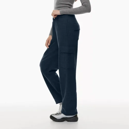 Vista 3 de chaktkglok Pantalones deportivos para mujer, casuales, con forro polar, cintura alta, color sólido, pantalones deportivos con bolsillos