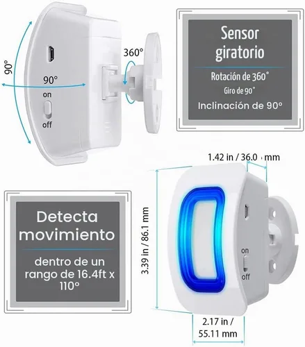 Vista 5 de Alarmas de cama y prevención de caídas para pacientes ancianos con demencia, dispositivo de alerta para el hogar (2 busca+1 sensor)