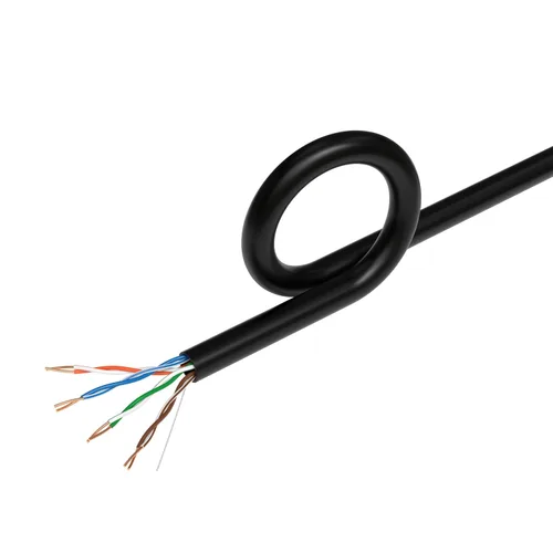 Vista 4 de Cables Direct Online Cat5e Cable sólido de 24 AWG de 500 pies, UTP Cat5, red a granel, alambre de aluminio revestido de cobre (UTP, interior, negro)
