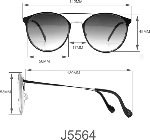 Vista 5 de Jessica Simpson Women's J5564 Retro Metal Round Sunglasses with UV400 Protection