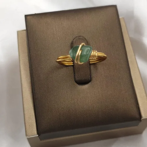 Vista 6 de LONGLITER - Anillos de piedra natural hechos a mano para mujer anillos de piedras preciosas de cristal curativo anillos de joyería vintage 4 - 7
