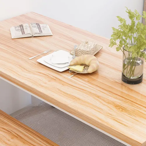 Vista 2 de Recaceik Juego de mesa de comedor con banco, juego de muebles de comedor de 3 piezas, juego de mesa de cocina, estructura resistente, comedor que