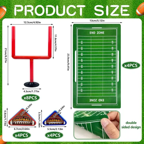 Vista 2 de XIPEGPA 20 PCS Mini Juegos de Fútbol Americano de Mesa, Juegos Deportivos de Mesa con Pelotas de Fútbol Americano de Espuma, Postes de Portería