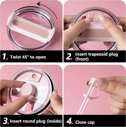 Vista 7 de Stanley - Juego de 8 botas para vasos de 30 y 40 onzas, cubierta de popote de 0.394 in (0.4 pulgadas) para tazas, protector de base antideslizante