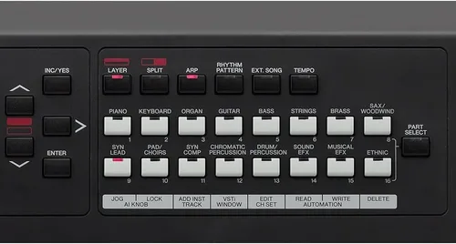 Vista 2 de Yamaha, MX61, teclado de 61 teclas, estación de producción