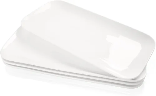 Vista 12 de Juego de platos de porcelana para cena, juego de 2, para fruta, postre, plato para aperitivos, pan, cupcake, ensalada - Apto para microondas