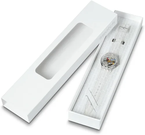 Vista 3 de Swatch Gent Biosourced Reloj Unisex Casual Plástico Transparente Cuarzo Impermeable Claramente Gent