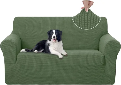 Vista 98 de U-NICE HOME Funda para sofá biplaza elástica, cubierta para sofá, funda para sillón, protector de muebles para sofá con 2 cojines, funda para sofá