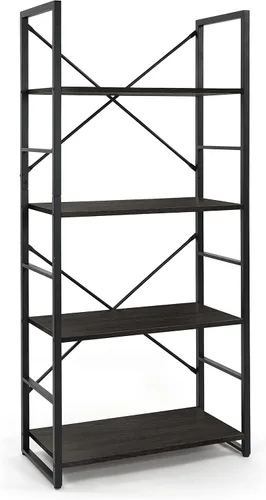 Vista 8 de Fencer Wire Estante de pie de 4 niveles, estantería de 24 pulgadas de ancho, organizador de almacenamiento de estantes, estantes industriales