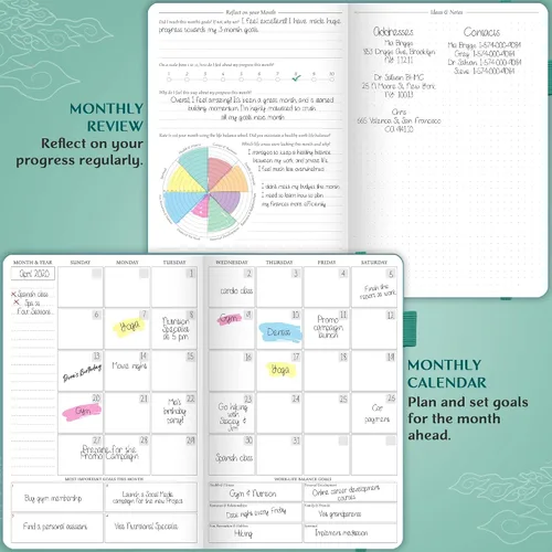 Vista 4 de Legend Planner - Edición de organizador por hora - Organizador semanal y diario de lujo con espacio para las horas. Agenda de administración