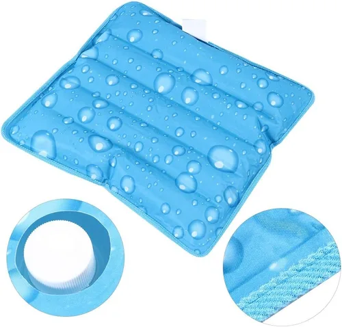 Vista 6 de Almohada fresca, paquetes de hielo de gel reutilizables con polvo de cristal de hielo, alfombrilla de enfriamiento de verano, cojín de asiento