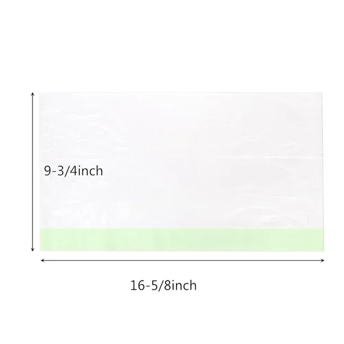 Vista 2 de Tebery Paquete de 100 forros portátiles para sillas de orinal con cordón, bolsas de orinal desechables para asiento de entrenamiento de inodoro