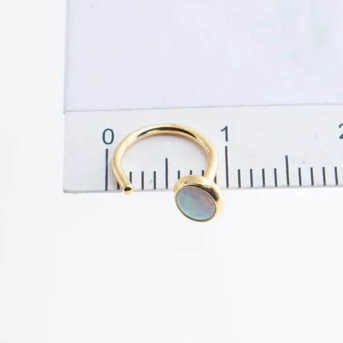 Vista 6 de Half Huggie Gold Hoop Earrings for Girls Women Tiny Cartilage Birthstone Stud Piercing Earring Hypoallergenic Earring Screw Back Dainty Hug Hoops
