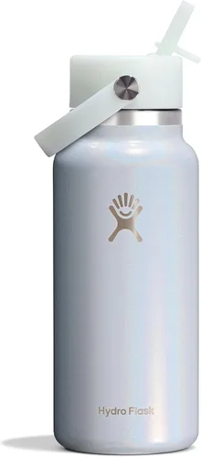 Vista 13 de Hydro Flask Botella de agua – Acero inoxidable aislado – Tapa flexible con popote de boca ancha, antiderrames, a prueba de fugas y recargable