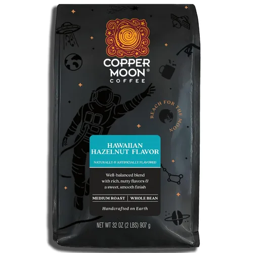 Vista 8 de Copper Moon Café de grano entero de tostado medio, vainilla francesa, 5 libras Bolsa de 5 libras, café saborizado, vegano, sin alérgenos, sin OMG