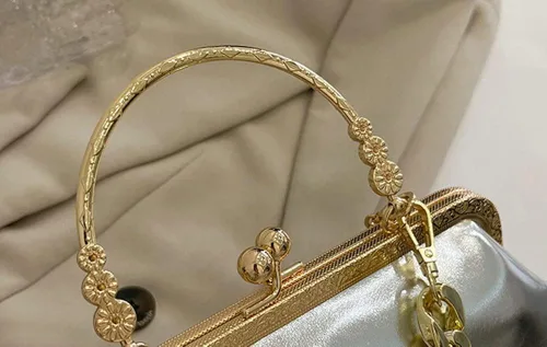 Vista 4 de Bolso de mano de noche para mujer, bolso de mano con asa superior con purpurina y asa superior, bolso cruzado de hombro, bolsa de noche 2023