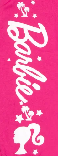 Vista 6 de Barbie Conjunto de sudadera con capucha y pantalones deportivos para niñas con estampado completo con logotipo