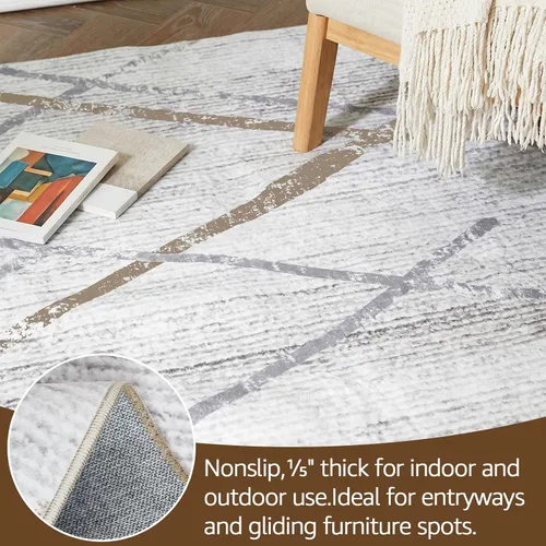 Vista 39 de jinchan Alfombra marroquí de pasillo 2x6 - Alfombra de pasillo lavable a máquina para cocina, alfombra moderna geométrica suave de pelo bajo