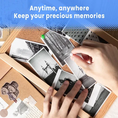 Vista 6 de Phomemo - Papel para impresora térmica autoadhesiva, color blanco, para impresora térmica Bluetooth de bolsillo Phomemo M02/M02 Pro/M03/M02S, 1.969