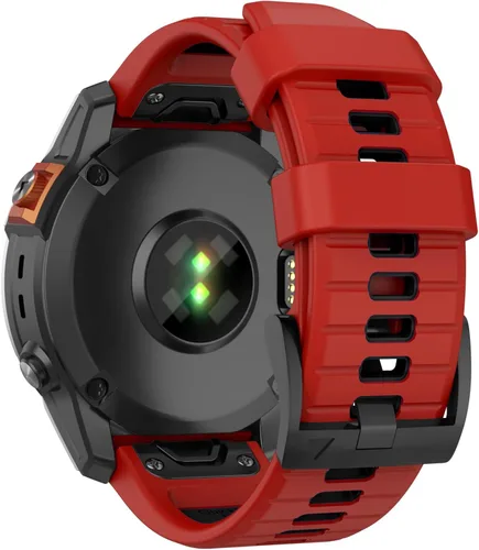 Vista 10 de Compatible con Fenix 7X Band, correa de reloj de silicona de fácil ajuste de 1.024 in para Garmin Fenix 5X/5X Plus/6X/6X Pro/7X Pro/3/3 HR