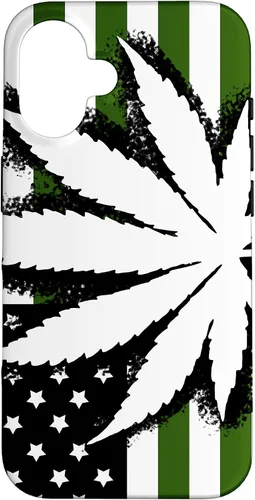 Vista 32 de American Weed Flag 4:20 Cannabis Pot Marijuana Stoner Gift Case for iPhone 17