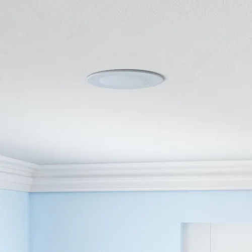 Vista 2 de HALO HLBE Foco empotrable delgado sin lata de 4 pulgadas para nueva construcción/remodelación - Paquete de 12 para contratistas