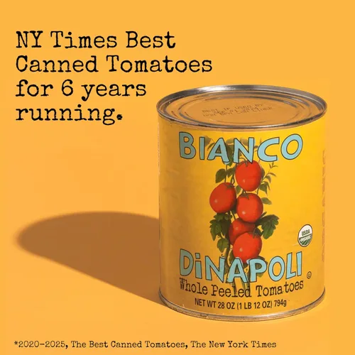 Vista 7 de Bianco DiNapoli Organic NY Style - Salsa de pizza de 8 onzas (paquete de 8), tomates cultivados en California madurados con vid, con ajo, especias