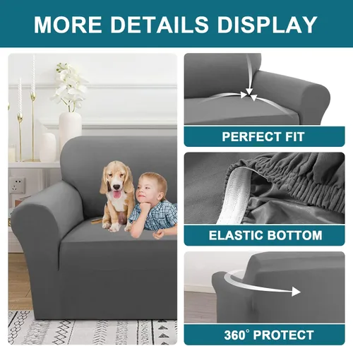 Vista 5 de Turquoize Fundas 100% impermeables para silla, fundas elásticas para sala de estar, sofá, funda de sofá con brazos, protector de muebles para sillas