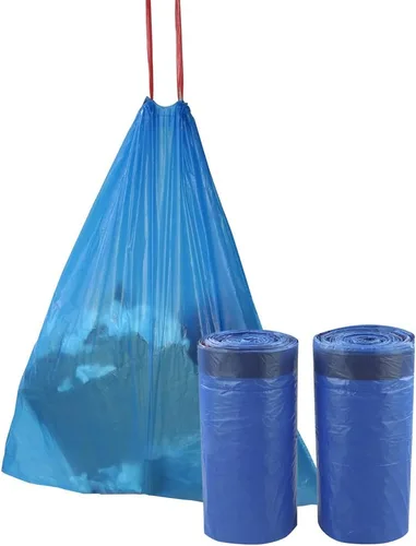 Vista 6 de Fiaze - Bolsas de basura de 2.5 galones, bolsa de basura con cordón azul, 220