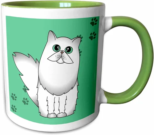 Vista 8 de 3dRose mug_6111_4 White Chinchilla - Taza negra de dos tonos, multicolor, 11 onzas