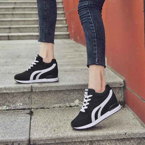 Vista 7 de AONEGOLD Zapatos deportivos de moda para mujer, regalos para el día de la madre, zapatos deportivos de plataforma para mujer, zapatos de plataforma