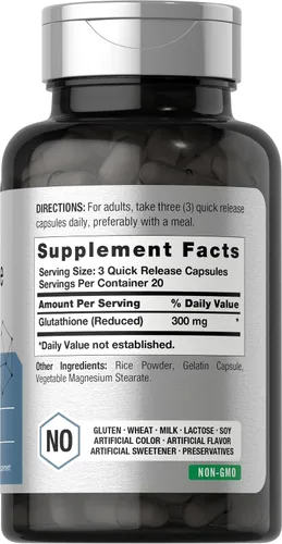 Vista 2 de Horbäach Glutatión 300mg 60 Cápsulas Reduce