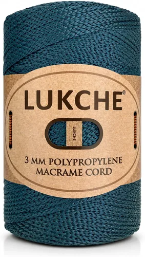 Vista 18 de Cuerda de macramé premium de poliéster de 3 mm (134.44 metros), (250 g) 100% cuerda de macramé de polipropileno, hilo de crochet de macramé colorido