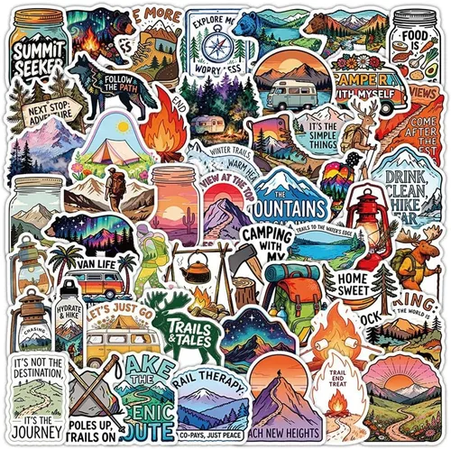 Vista 14 de Aurora Stickers 50Pcs Polar Lights Waterproof Vinyl Decals