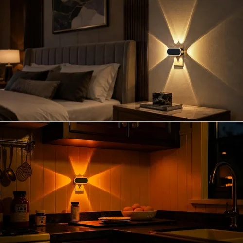 Vista 7 de Briignite Night Light Plug into Wall, 3CCT Projector Night Light 2 Pack