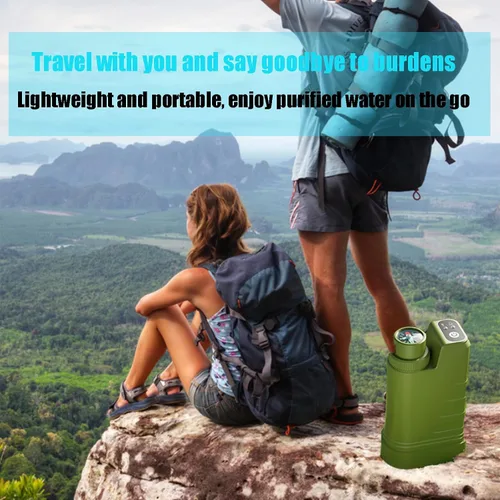Vista 6 de Filtro de agua eléctrico portátil, purificador de agua portátil, purificador de agua de supervivencia, elimina hasta el 99.99% de las impurezas